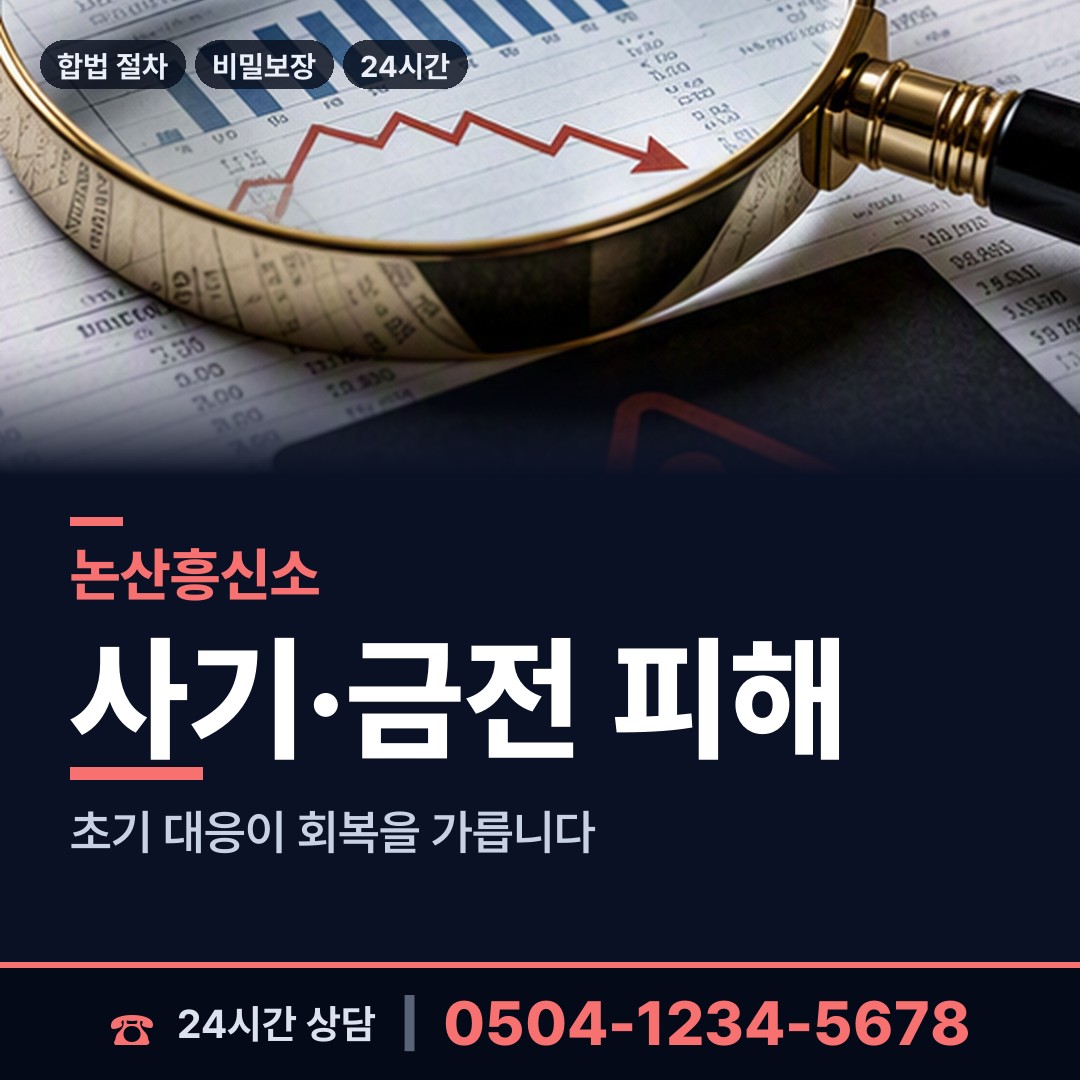 논산 노성면 보증금사기 상담 안내